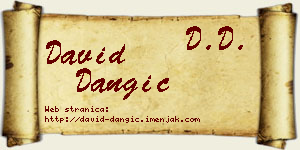 David Dangić vizit kartica